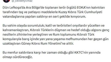 Yılmaz'dan EOKA Saldırısına Sert Tepki