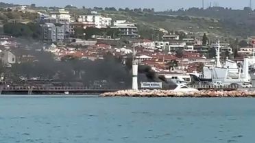 Çeşme'de Motoryatta Yangın