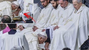 Papa Leo, 12 rahibin ayaklarını yıkadı, kuruladı ve öptü