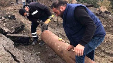 Payas'ta içme suyu hattı hızla onarıldı