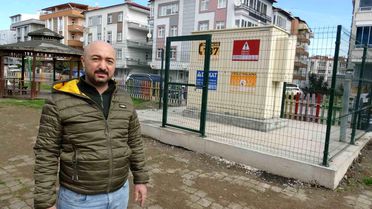 Samsun'da çocuk parkındaki doğal gaz istasyonuna tepki