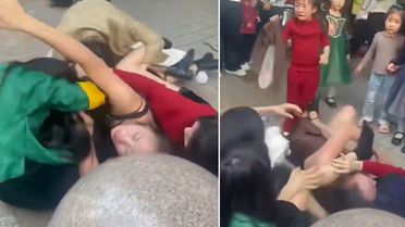 Anaokulunda kavga! 5 anne birbirine girdi, çocuklar korku içinde ağladı