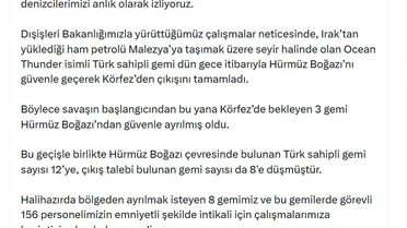 Türk Gemi Hürmüz Boğazı'nı Geçti