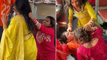 Eşinin kendisini aldattığını fark edince treni birbirine kattı