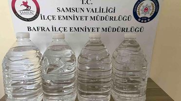 Bafra'da Kaçak Alkol Operasyonu