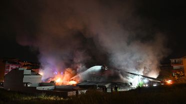 Arnavutköy'de Fabrika Yangını