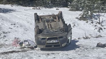 Bolu'da Takla Atan Araçta 3 Yaralı