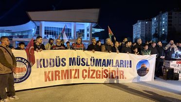 Burdur'da İsrail Saldırılarına Protesto