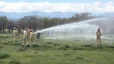 Burdur'da Yangın Söndürme Tatbikatı
