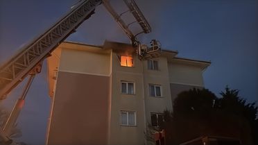 Edirne'de Apartman Yangını