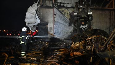 Edirne'de Kereste Fabrikasında Yangın