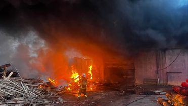 Edirne'de Kereste Fabrikasında Yangın