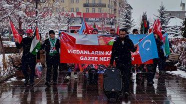 Erzurum'da Sağlık Çalışanları Gazze İçin Yürüdü