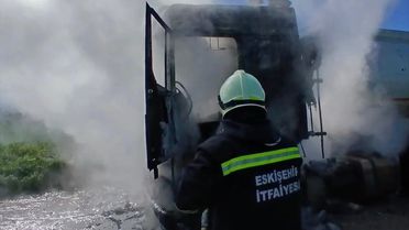 Sivrihisar'da Tanker Yangını