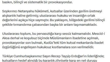 İletişim Başkanı Duran: Mescid-i Aksa'ya yönelik baskın, bilinçli ve sistematik bir provokasyondur