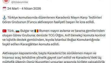 Karadeniz'de Mayın Karşı Tedbirleri Başarıyla Gerçekleşti