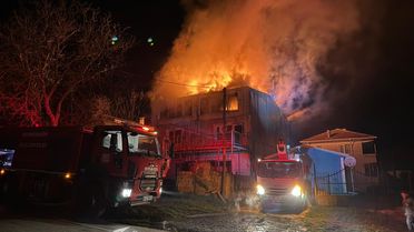 Demirköy'de Evde Yangın Çıktı