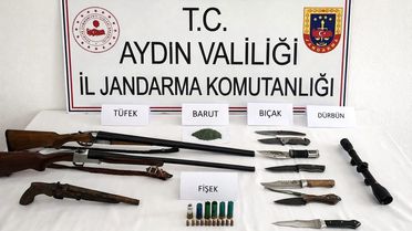 Köşk'te Ruhsatsız Silah ve Mühimmat Ele Geçirildi