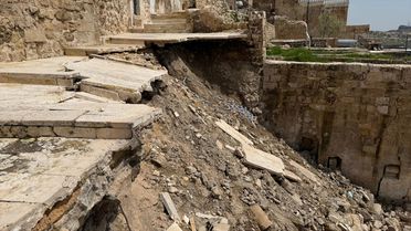 Mardin'de Tarihi Alanda Çökme