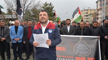 Muş'ta İsrail'e Protesto
