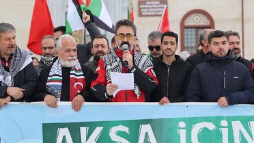 Nevşehir'de Filistin'e Destek Konvoyu