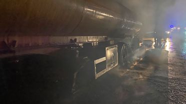 Düziçi'nde Akaryakıt Yüklü Tanker Yandı