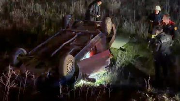 Çorum'da Takla Atan Araçta Kimse Bulunamadı