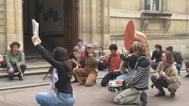 ENS Öğrülerinden Filistin'e Destek Eylemi