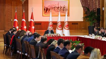 TBMM Başkanı Kurtulmuş, parlamento muhabirleriyle bir araya geldi Açıklaması