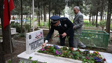 Turgutlu'da Türk Polis Teşkilatının kuruluş yıl dönümü dolayısıyla şehitler anıldı