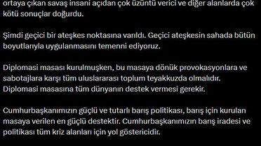 Ömer Çelik: Geçici ateşkese destek