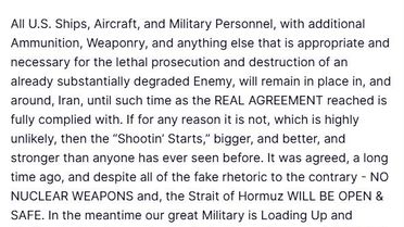 Trump'tan İran Uyarısı: Anlaşma İhlaline Saldırı Başlar