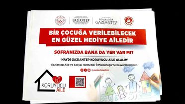 'Haydi Gaziantep Koruyucu Aile Olalım' ve 'Sofranda Bana da Yer Var mı' temalı yemek altlıkları tanıtıldı