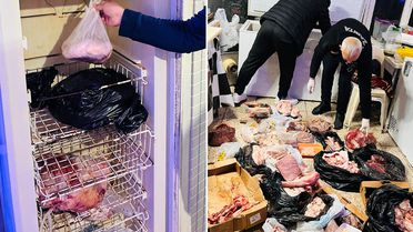 Kasapta mide bulandıran görüntüler! Hepsini vatandaşa yedireceklerdi