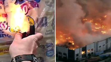 Maaşına kızdı, dev depoyu yaktı: O anları sosyal medyada paylaştı