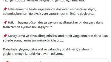 Adalet Bakanı'ndan Yargıda Reform Açıklaması