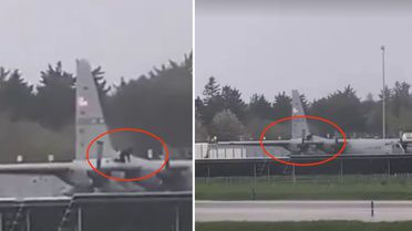 İrlanda'da ABD askeri uçağına baltalı saldırı