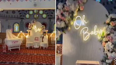 Camide 'Baby Shower' yaptılar, ilçe ayağa kalktı