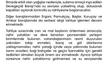 Diyarbakır'da Barajlarda Su Tahliyesi Başladı