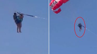 Skandal görüntü! Yamaç paraşütüyle uçarken cinsel saldırıya uğradı