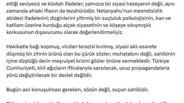 Bahçeli'den Netanyahu'ya sert tepki: Türkiye'yi hedef alarak kendi suçlarını perdeleyemez