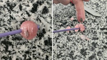 Şekerin içinden taş çıktı