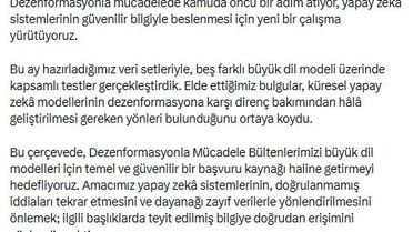 İletişim Başkanı Duran: Yapay zekanın güvenilir bilgiyle beslenmesi için çalışma yürütüyoruz