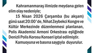 Denizli Polis Korosu Konseri İptal