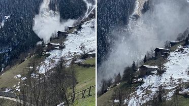 Trabzon'daki çığ anı cep telefonu kamerasına yansıdı