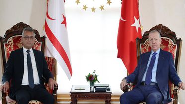 Cumhurbaşkanı Erdoğan, KKTC Cumhurbaşkanı Erhürman ile görüştü
