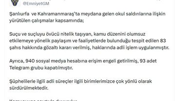 Okul Saldırılarında 83 Gözaltı