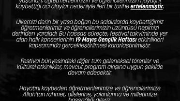 Mesir Festivali konserleri ertelendi