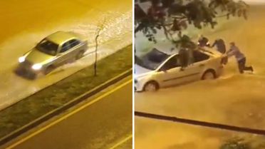 Adana'da şiddetli yağmur cadde ve sokakları göle çevirdi