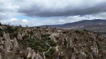 Ankara'da Kapadokya'yı andıran doğa harikası: Abacı Peribacaları